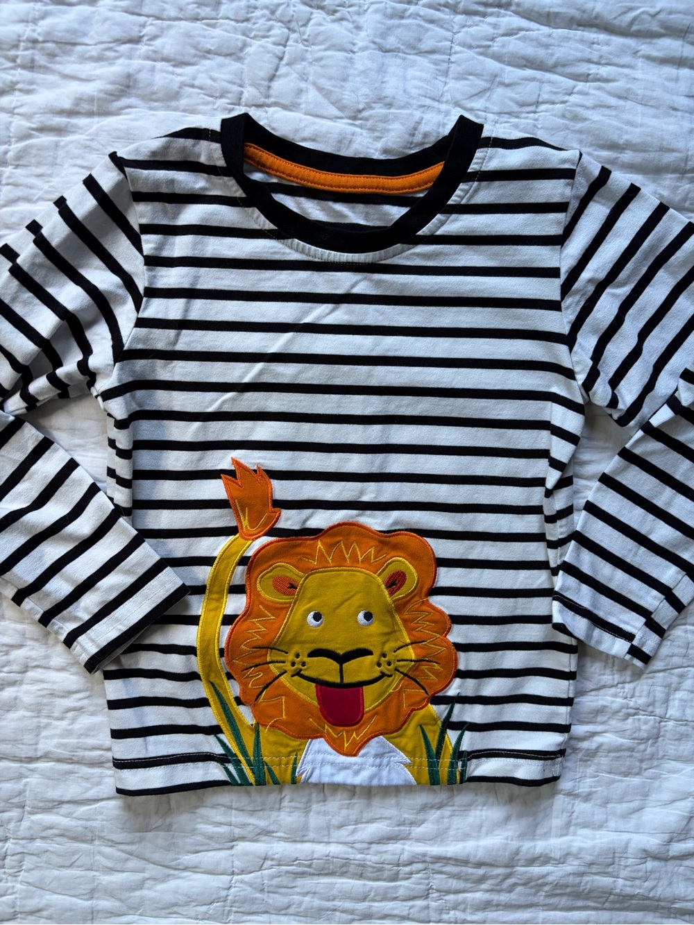 Youth Long Sleeved Tee with Lion Applique